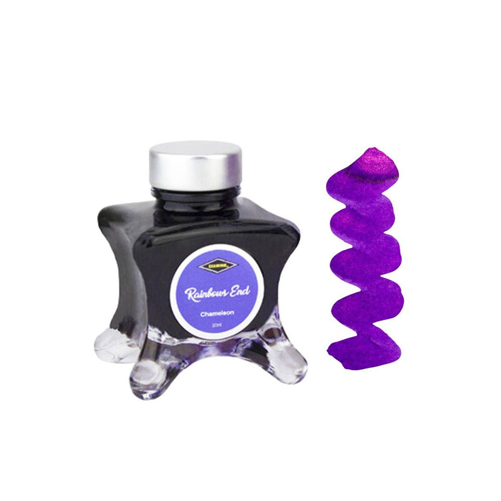 Diamine Inkvent Purple Edition Ink Bottle - Rainbows End - un membrete