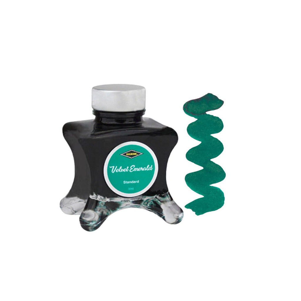 Diamine Inkvent Purple Edition Ink Bottle - Velvet Emerald - un membrete