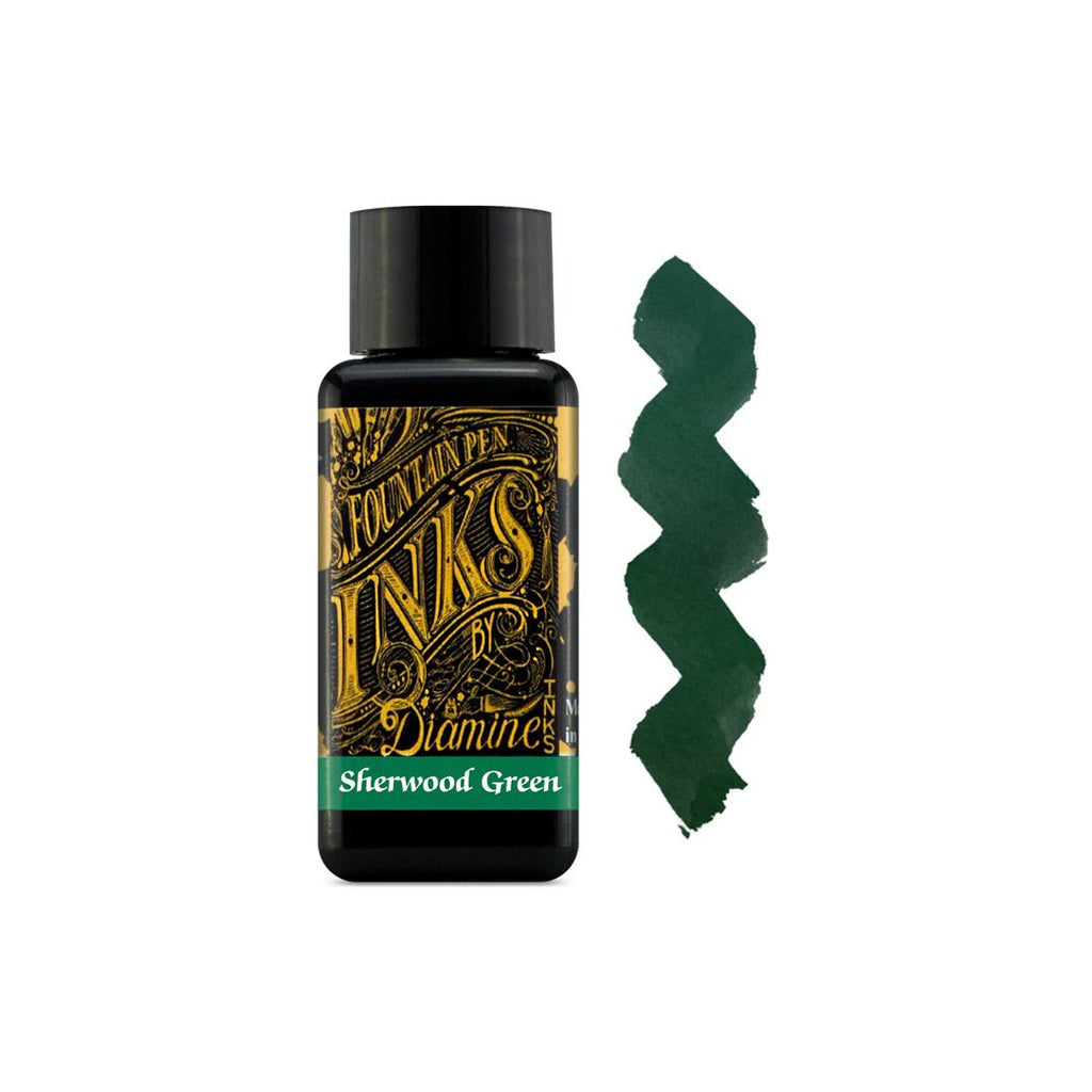 Diamine Sherwood Green 30ml - un membrete