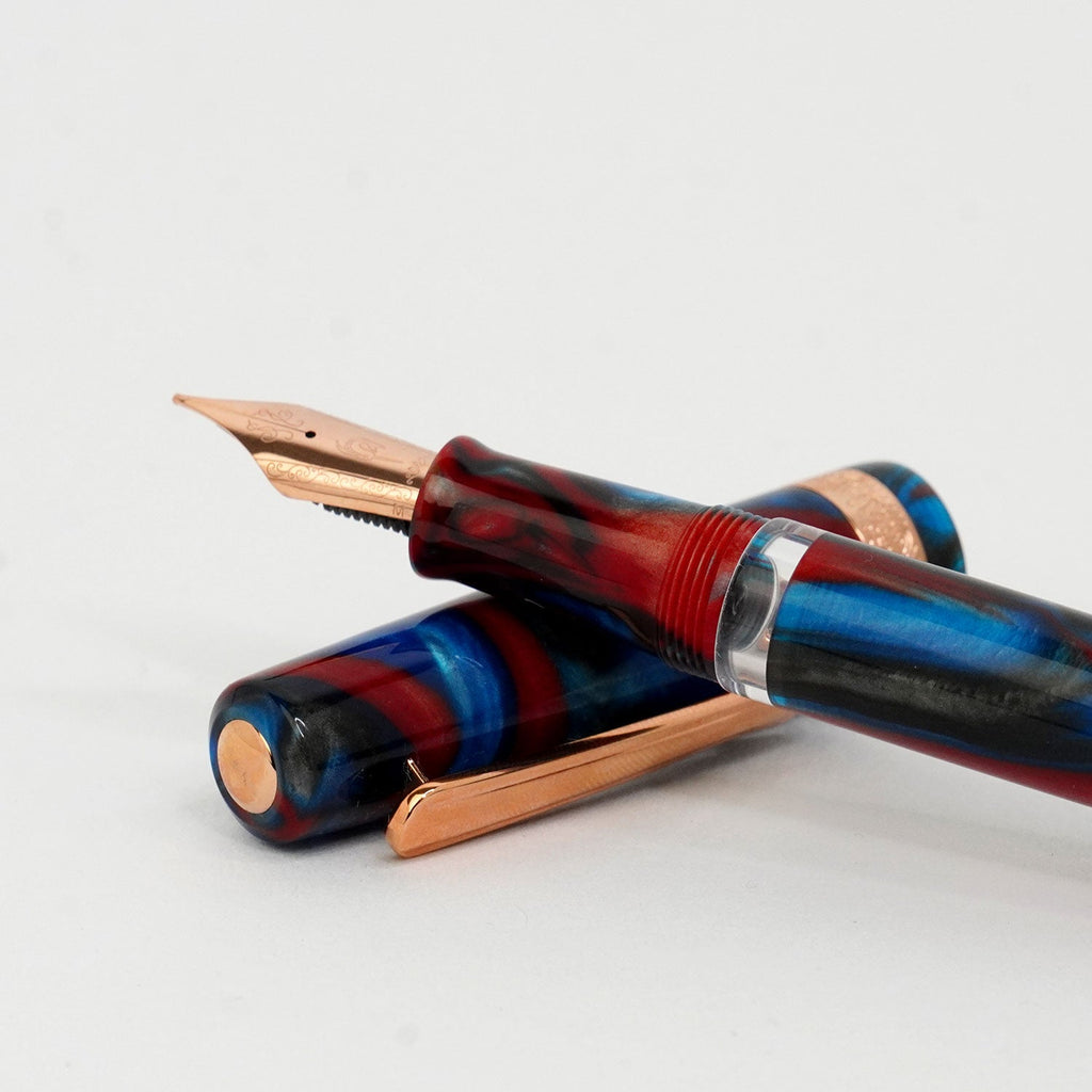 Nahvalur Schuylkill Dragonet Sapphire - Pluma Fuente - un membrete