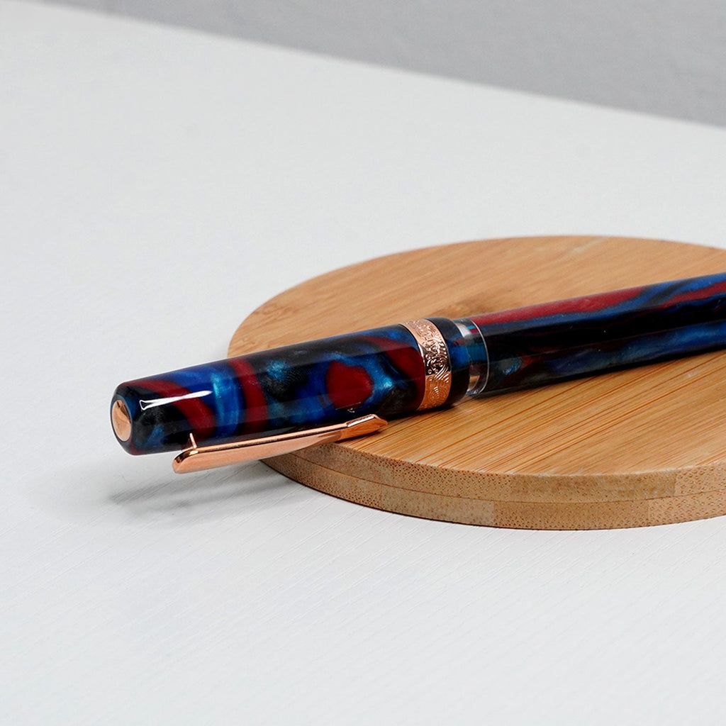 Nahvalur Schuylkill Dragonet Sapphire - Pluma Fuente - un membrete