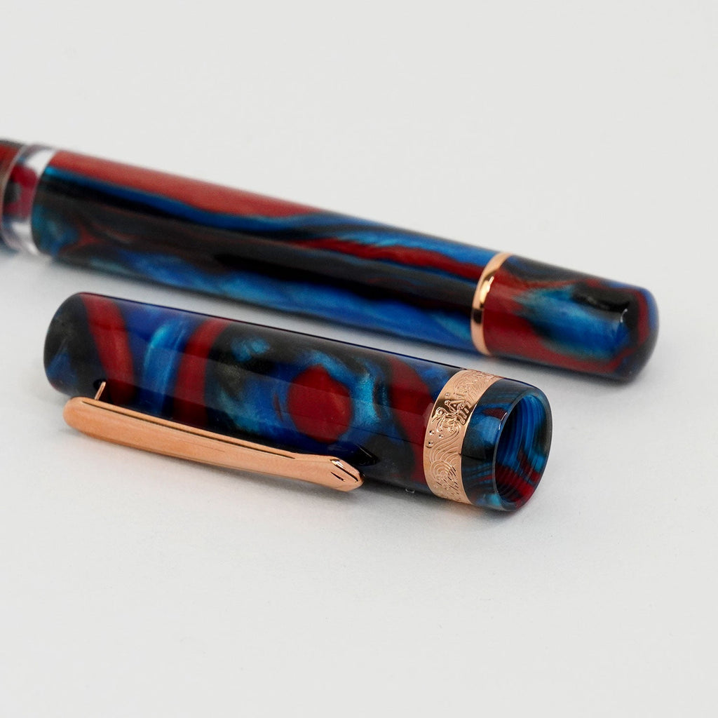 Nahvalur Schuylkill Dragonet Sapphire - Pluma Fuente - un membrete
