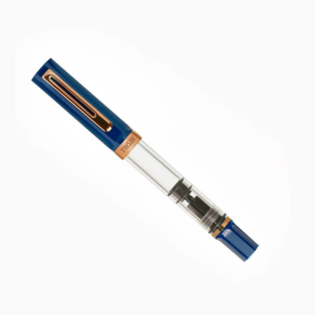 TWSBI ECO Indigo Blue w/ Bronze Fountain Pen - un membrete