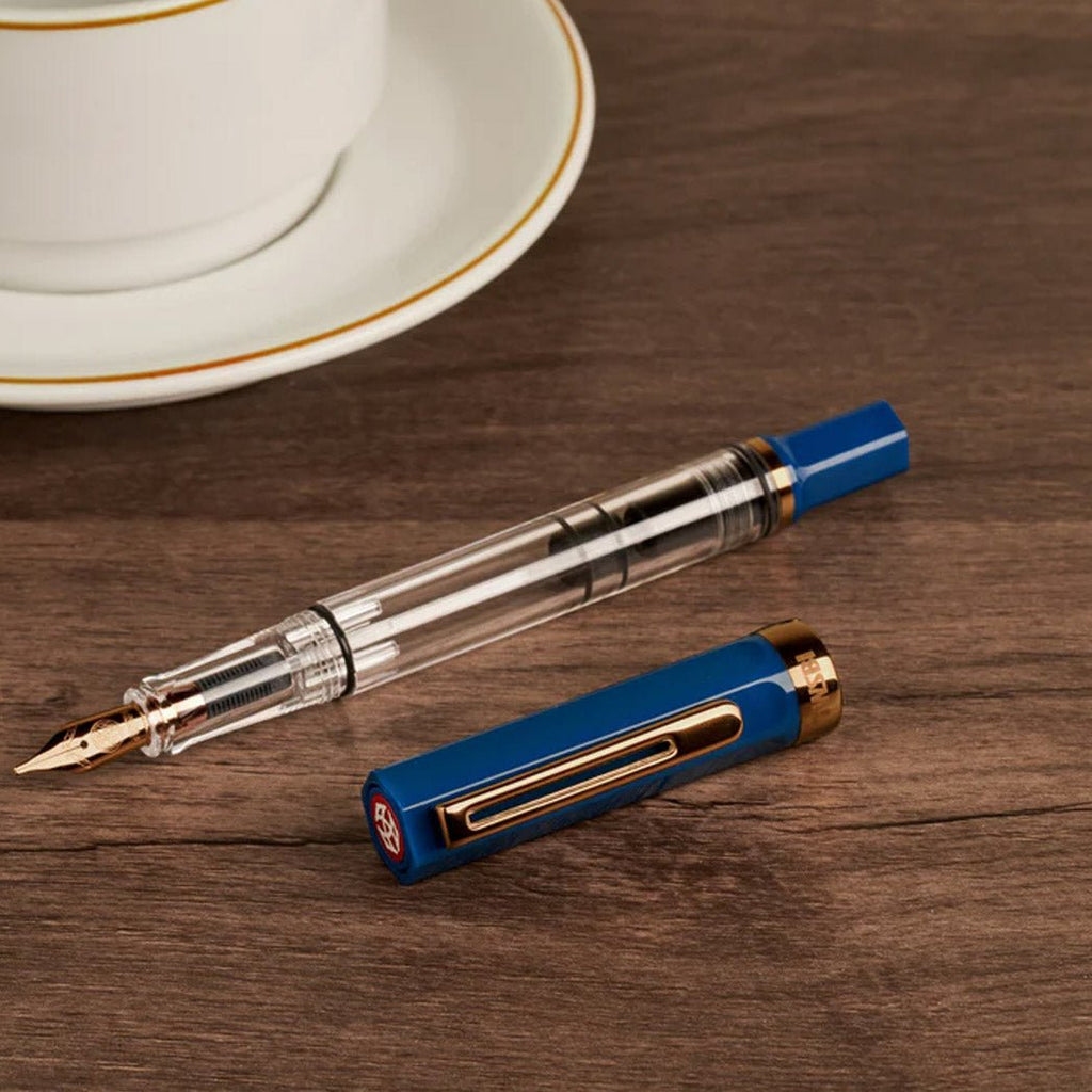 TWSBI ECO Indigo Blue w/ Bronze Fountain Pen - un membrete