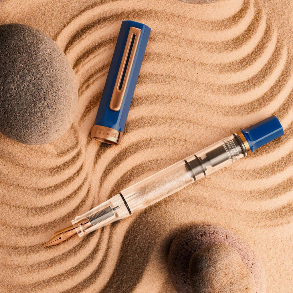TWSBI ECO Indigo Blue w/ Bronze Fountain Pen - un membrete