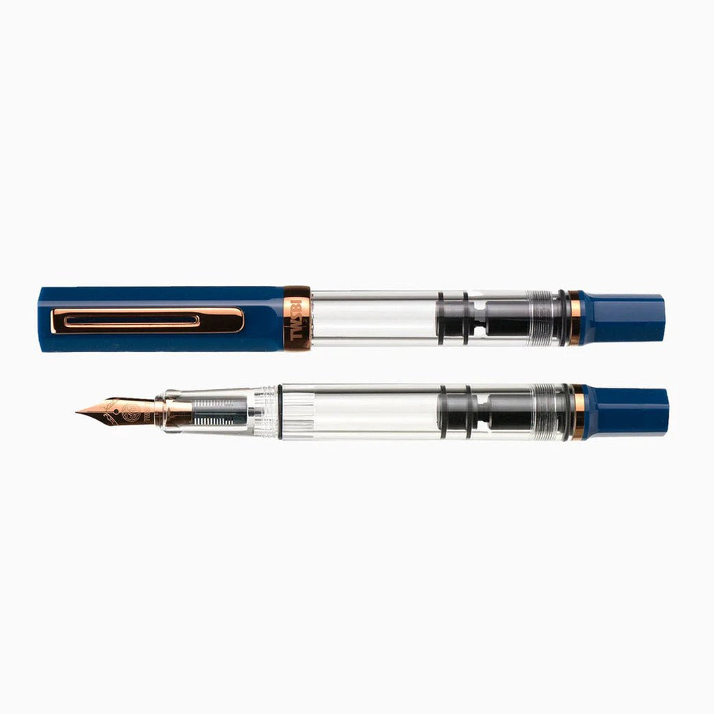 TWSBI ECO Indigo Blue w/ Bronze Fountain Pen - un membrete