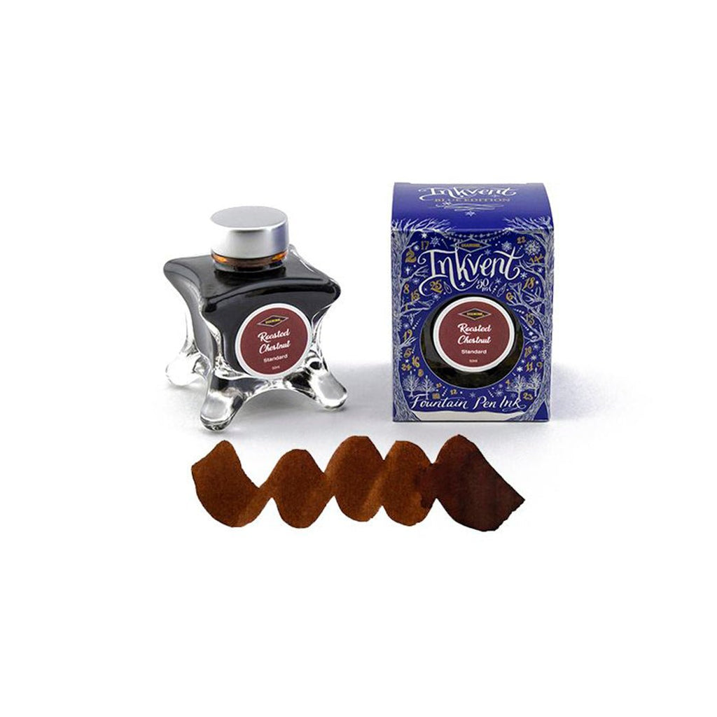 Diamine Inkvent Blue Edition Ink Bottle - Roasted Chestnut - un membrete