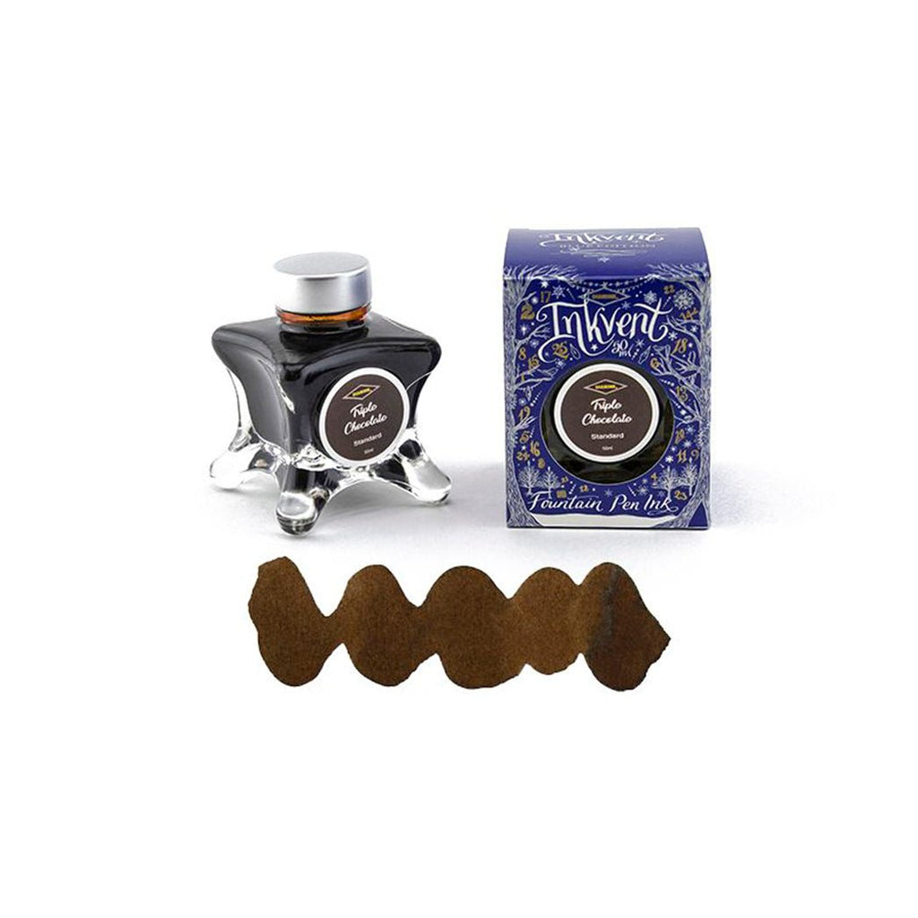 Diamine Inkvent Blue Edition Ink Bottle - Triple Chocolate - un membrete