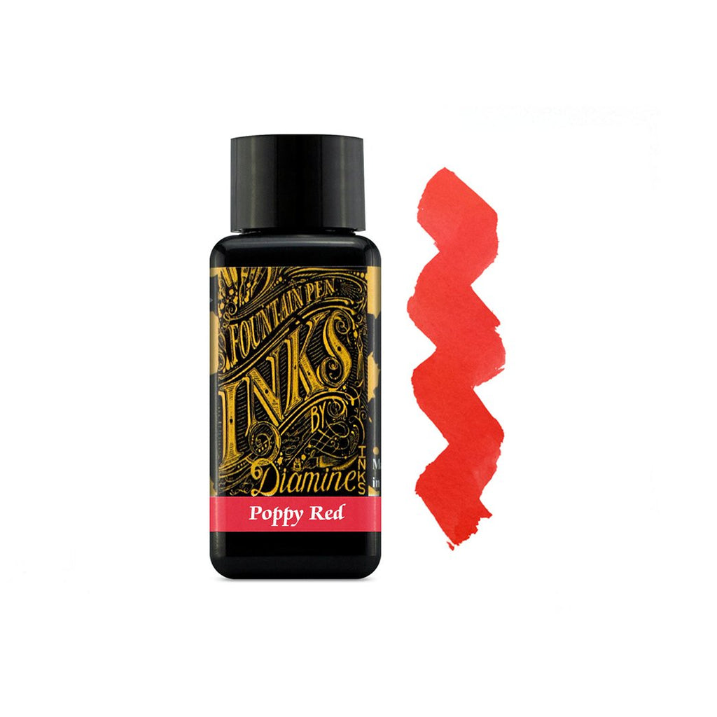 Diamine Poppy Red 30ml - un membrete