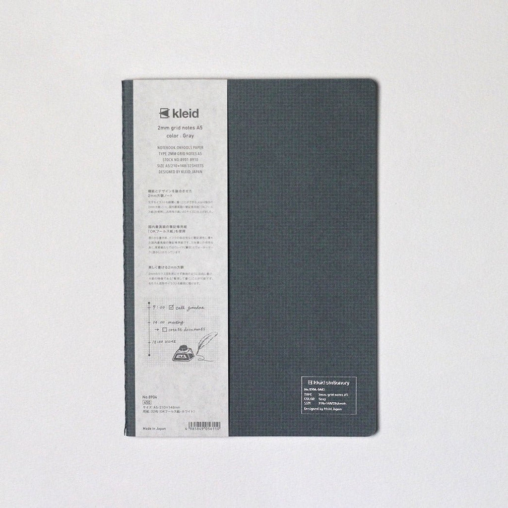 Kleid 2mm Grid Notes Notebook White Paper A5 - un membrete