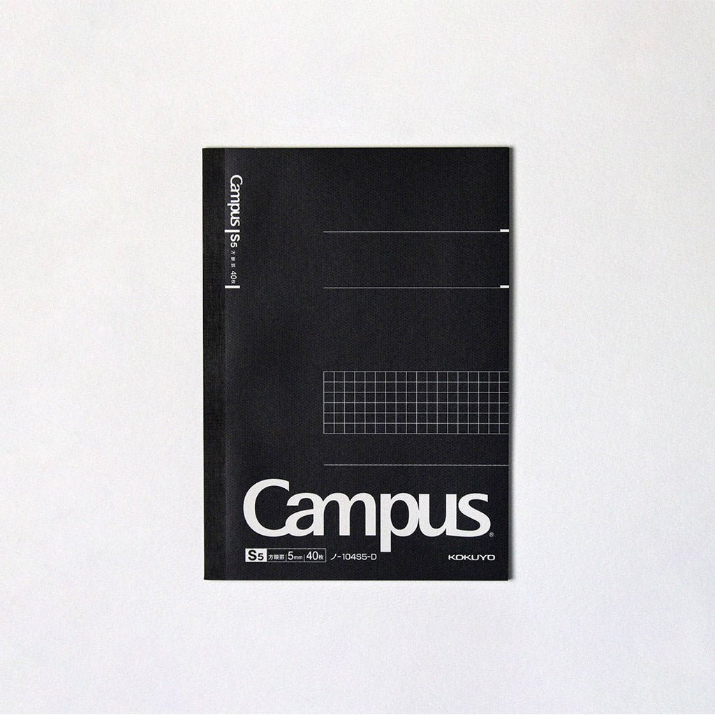 Kokuyo Campus Black Notebook 5mm Grid A5 - un membrete