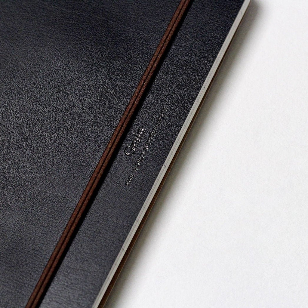 Midori Grain Notebook Black B6 - un membrete