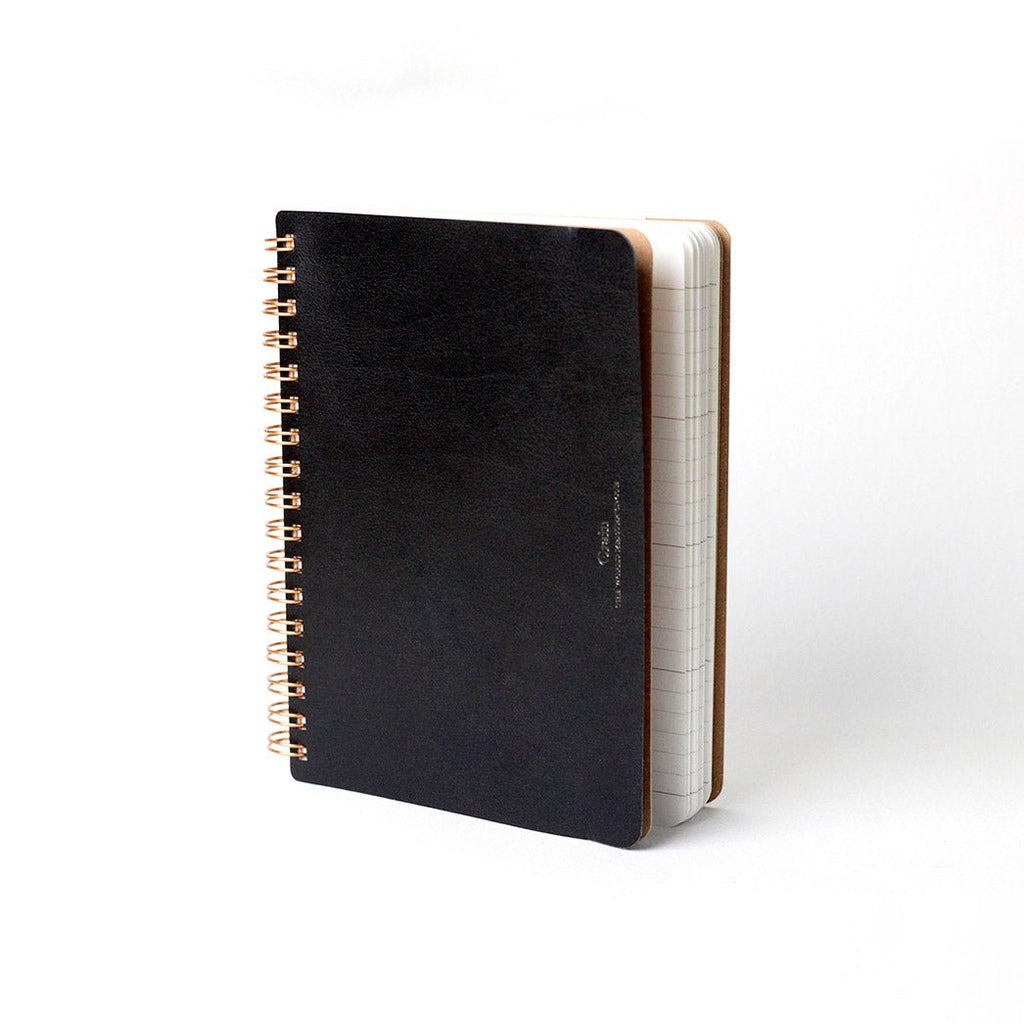 Midori Grain Notebook Black B6 - un membrete