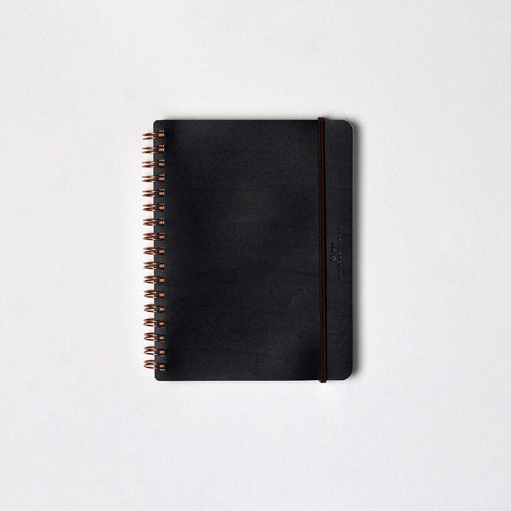 Midori Grain Notebook Black B6 - un membrete