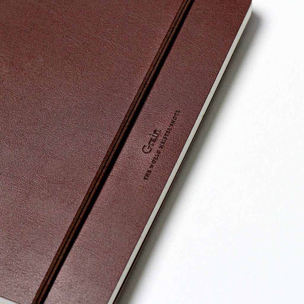 Midori Grain Notebook Brown B6 - un membrete