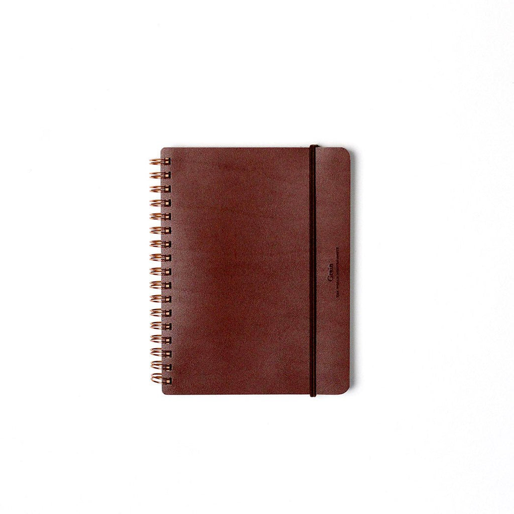 Midori Grain Notebook Brown B6 - un membrete