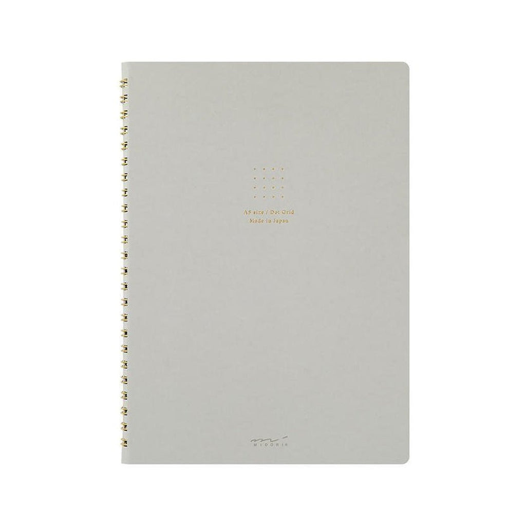 Midori Ring Notebook A5 Dot Grid – Gray - un membrete