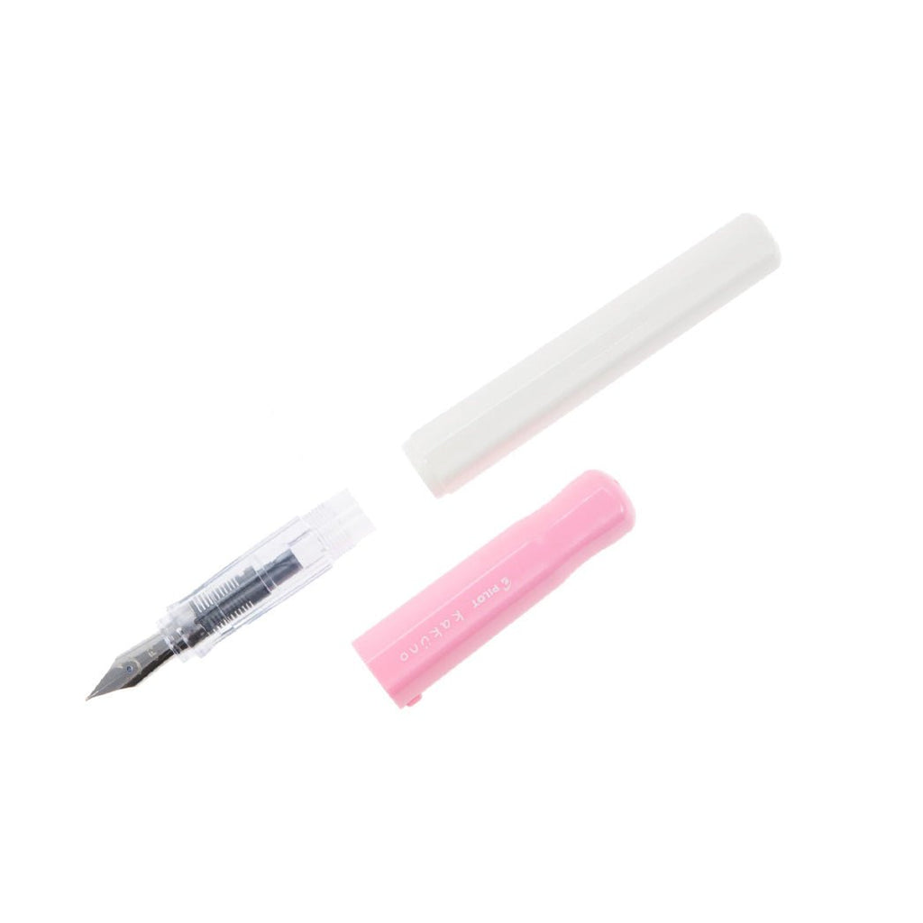 Pilot Kakuno Pluma Fuente - Blanco-Rosa - un membrete