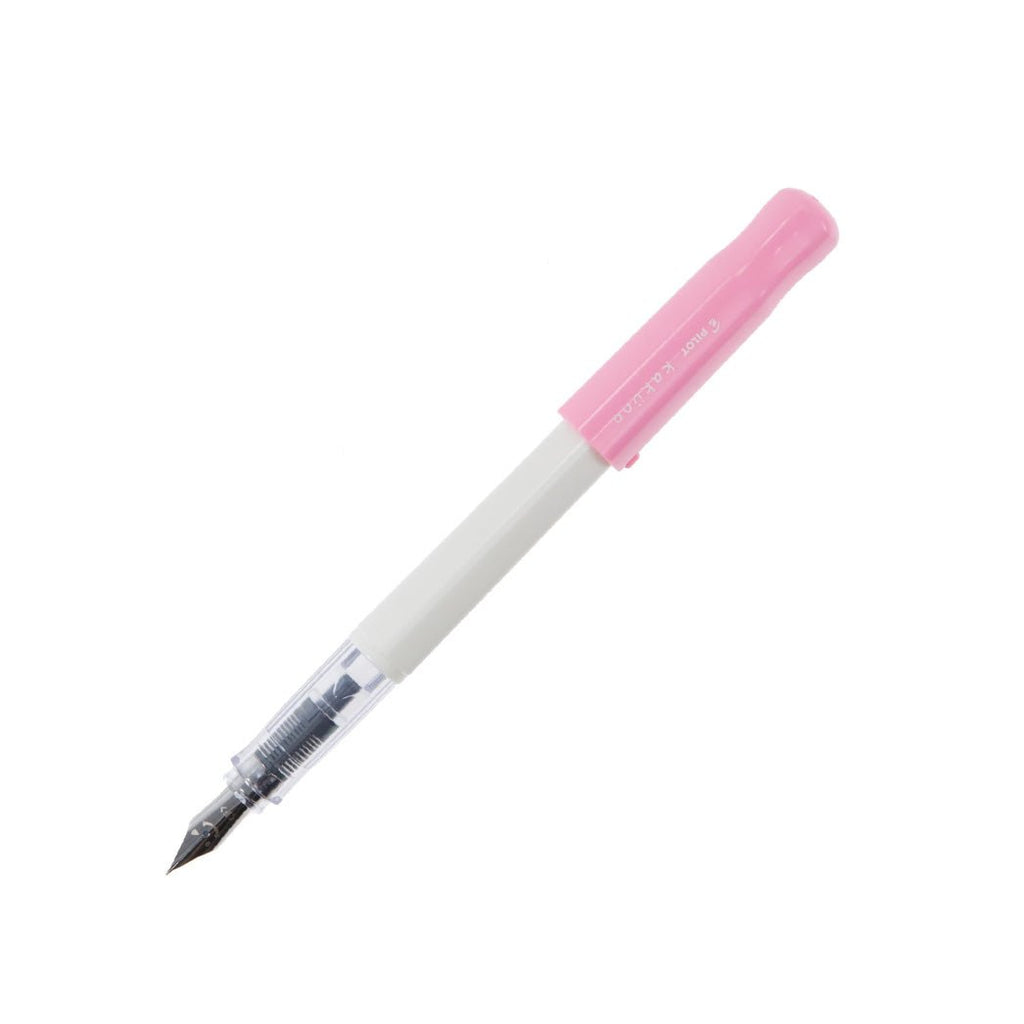 Pilot Kakuno Pluma Fuente - Blanco-Rosa - un membrete