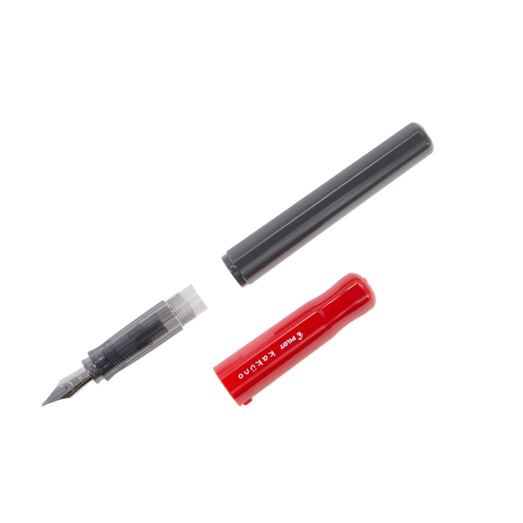 Pilot Kakuno Pluma Fuente - Gris-Rojo - un membrete