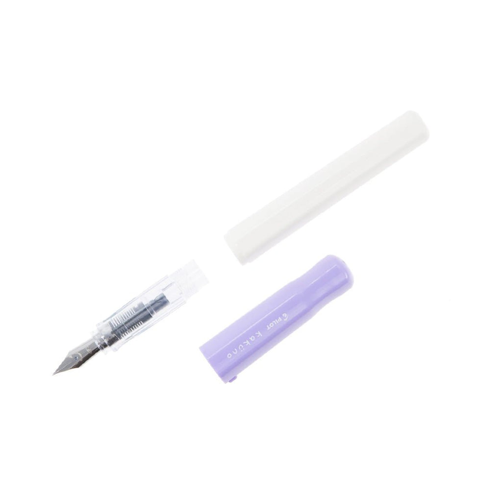 Pilot Kakuno Pluma Fuente - Morado-Blanco - un membrete