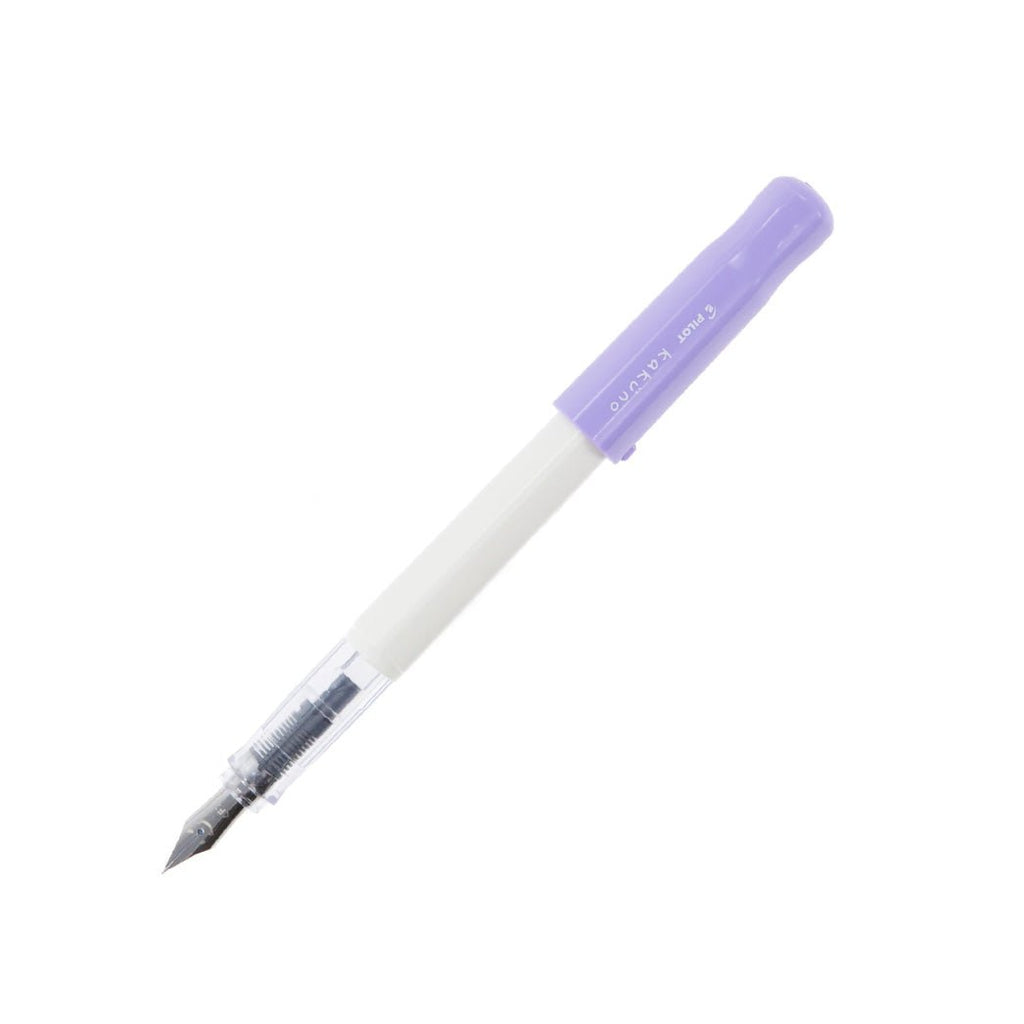 Pilot Kakuno Pluma Fuente - Morado-Blanco - un membrete