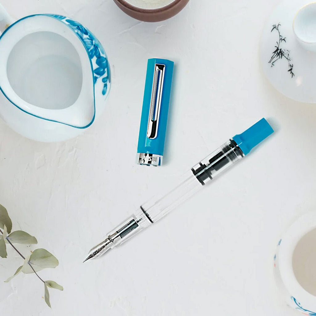 TWSBI Eco Cerulean Blue Fountain Pen - un membrete