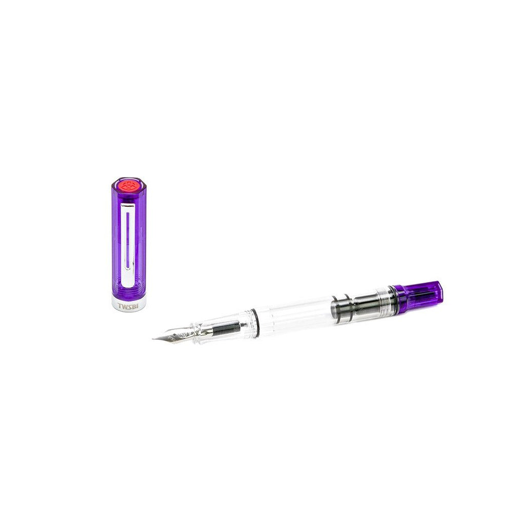 TWSBI Eco Transparent Purple Fountain Pen - un membrete