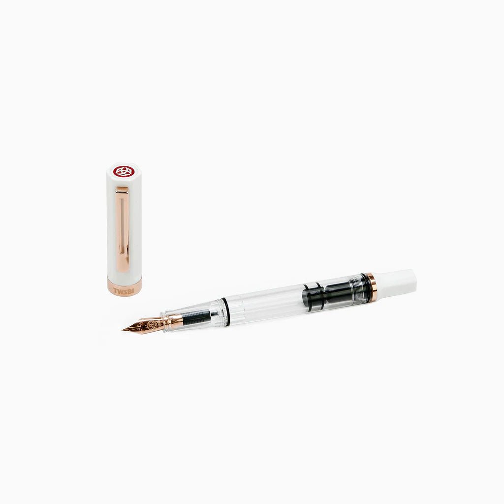 TWSBI Eco White Rose Gold Fountain Pen - un membrete