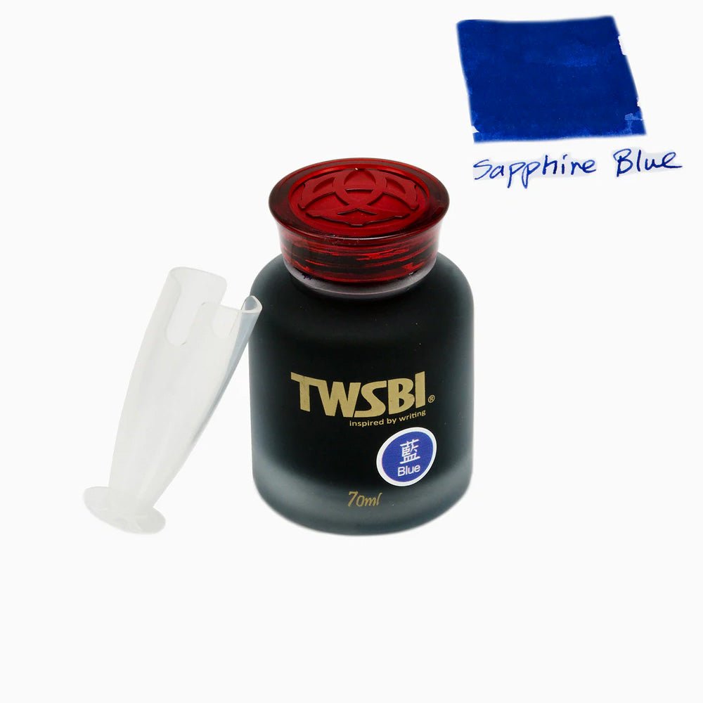 TWSBI Sapphire Blue Ink 70 ml - un membrete